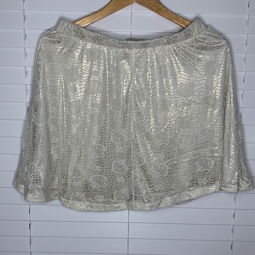 Metallic gold Hello Kitty skirt for girls!